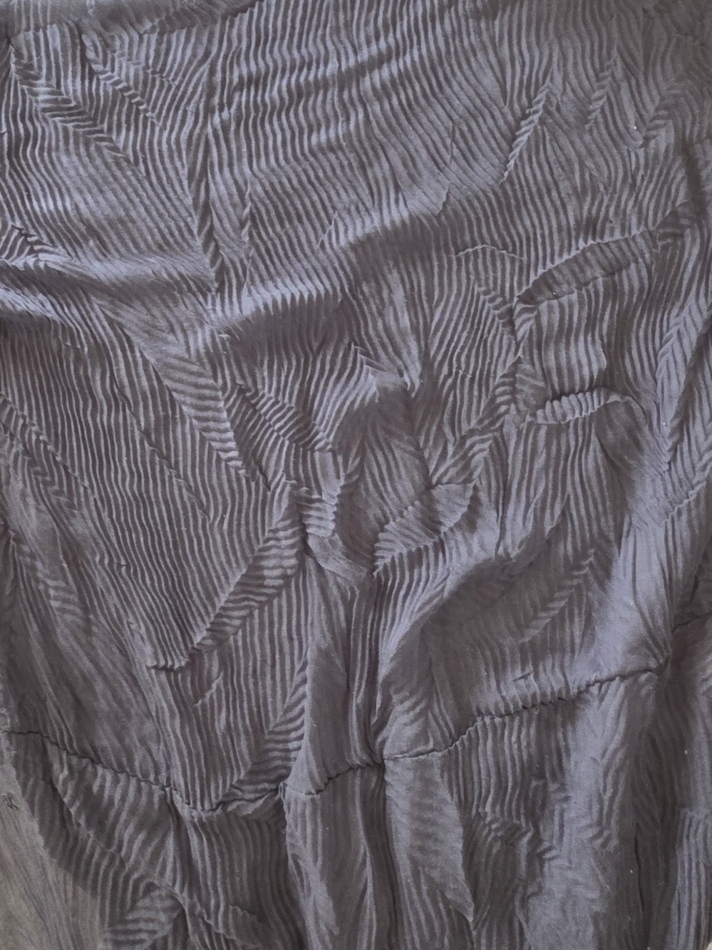 Lightweight Charcoal Grey Crinkle Infinity Scarf - Picture 3 of 5